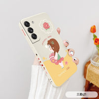 Beach Vacation Girl Liquid Silicone Case For Samsung Galaxy S21 S20 Note 20 Series