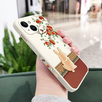 Climbing Cats Cute Funny Liquid Silicone Soft Case For iPhone 14 13 12 series