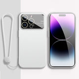 Luxury Solid Color Temper Glass Camera Protection Slim Matte Case For iPhone 14 13 12 series