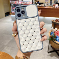 Slide Camera Protection Glitter Diamond Case for iPhone 13 12 11 Pro Max Mini