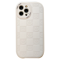 Fashion Lattice Smiling Face Pattern Silicon Case For Iphone 13 12 11 S