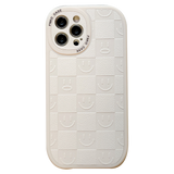 Fashion Lattice Smiling Face Pattern Silicon Case For Iphone 13 12 11 S