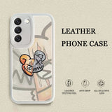 Unique Icon Leather Texture Soft TPU Case For Samsung Galaxy S23 S22 series