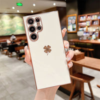 Luxury Plating Lucky Clover Case for Samsung Galaxy S22 series