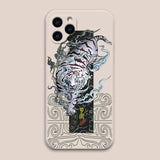 Liquid Silicone Camera Protector Tiger Pattern Case for iPhone 13 12 11 Series