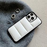 Fashion Solid Color Down Jacket Soft Silicone Phone Case For iPhone 13 12 11 Series