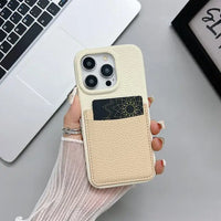 Contrast Color Premium PU Leather Card Holder Wallet Case For iPhone 15 14 13 12 series