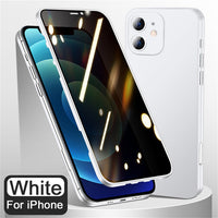 360 All Inclusive Front Privacy Tempered Glass Case for iPhone 13 12 Pro Max Mini