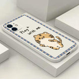 Cartoon Cute Shark Tiger Case for iPhone 13 12 11 Pro Max Mini