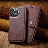 2 in 1 Detachable Leather Wallet Case for iPhone 13 12 11 Pro Max Mini