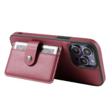 Leather Wallet Stand Card Slot Holder Solid Color Soft TPU Case with for iPhone 15 14 13 12 series