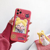 High Quality Cute Sailor Moon Soft Silicon Phone Case with Kickstand for iPhone 11 Series