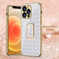 Kickstand Plating Glass Patterned Fashion Waterproof for iPhone 13 series