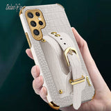 Slim Leather Texture Silicone Case for Samsung Galaxy S22 S21 S20 Plus Ultra