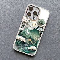 Printing Landscape Creative Mountains Shockproof Soft Case For iPhone 15 14 13 12 series