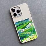 Flower Field Cloud Scenery Shockproof Silicone Case For iPhone 14 13 12 series
