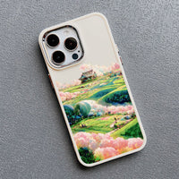 Flower Field Cloud Scenery Shockproof Silicone Case For iPhone 14 13 12 series