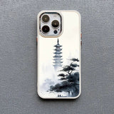 Art Painting Landscape Silicone Soft Case For iPhone 15 14 13 12 series