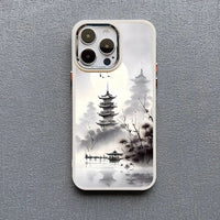 Art Painting Landscape Silicone Soft Case For iPhone 15 14 13 12 series