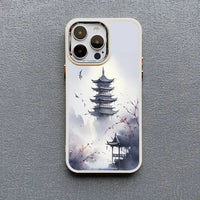 Art Painting Landscape Silicone Soft Case For iPhone 15 14 13 12 series