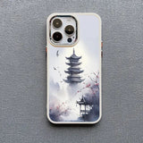 Art Painting Landscape Silicone Soft Case For iPhone 15 14 13 12 series