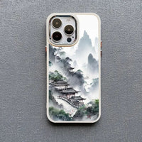 Art Painting Landscape Silicone Soft Case For iPhone 15 14 13 12 series