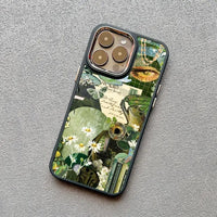 Creative Black Cat Illustration Gorgeous Nature Silicone Case for iPhone 15 14 13 series