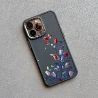 Rose Flowers Shockproof Silicone Case For iPhone 15 14 13 12 series