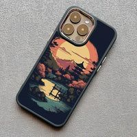 Japanese Aesthetic Mount Fuji Nature Landscape Silicone Soft TPU Case For iPhone 15 14 13 series