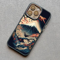 Japanese Aesthetic Mount Fuji Nature Landscape Silicone Soft TPU Case For iPhone 15 14 13 series