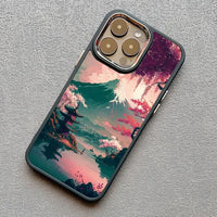 Japanese Aesthetic Mount Fuji Nature Landscape Silicone Soft TPU Case For iPhone 15 14 13 series