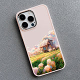 Flower Field Cloud Scenery Shockproof Silicone Case For iPhone 14 13 12 series
