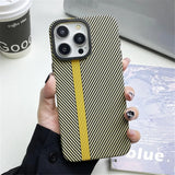 Carbon Fiber Texture Shockproof Hard Plastic Case With Metal Camera Protectionfor For iPhone 15 14 13 12 series