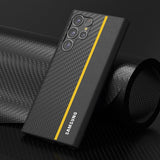 Carbon Fiber Pattern Shockproof Matte Case For Samsung Galaxy S23 Ultra