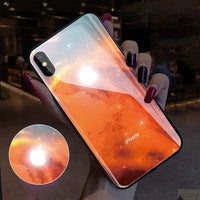 Sound Acoustic Control Glowing Shockproof Glasses Phone Case For iPhone 11 12 Series