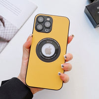 Leather Case with Camera Film Protection for iPhone 14 13 12 series