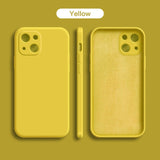 Original Luxury Square Liquid Silicone Phone Case For iPhone 13 12 Series
