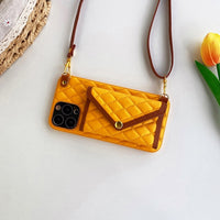 Lanyard Leather Detachable Card Bag Wallet Case For iPhone 14 13 12 series