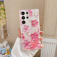 Tulip Quicksand Noctilucent Flower TPU Case for Samsung S23 S22 S21series