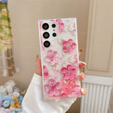 Tulip Quicksand Noctilucent Flower TPU Case for Samsung S23 S22 S21series