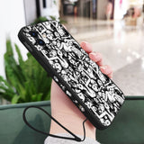 Terror Horror Anime Silicone Case With Hand Strap For iPhone 14 13 12 series