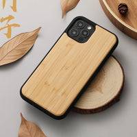 Magnetic Wallet Wood Case for iPhone 14 13 12 series