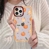 Pumpkin Fall Leaf Case for iPhone 14 13 12 series