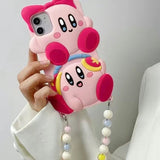 Cute Cool Cartoon Kirby Case For iPhone 14 13 12 series