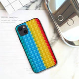 Pop Fidget Reliver Stress Toys Rainbow Phone Case For iPhone 13 12 11 Series