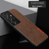 Fashion Business Shockproof Canvas Magnetic Case For Samsung S21 Ultra