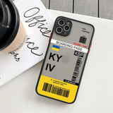 Fashion Design New York Seoul Tokyo Boarding Pass Ticket Case for iPhone 14 13 12 series