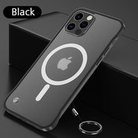 Magnetic Frameless Camear Protector Anti Fingerprint Matte Case For iphone 13 Series