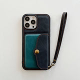 Luxury Wallet Strap Leather Case for iPhone 13 12 11 Pro Max