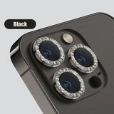 Diamond Camera Protector Metal Ring Lens Glass Back Lens Cap for iPhone 15 series